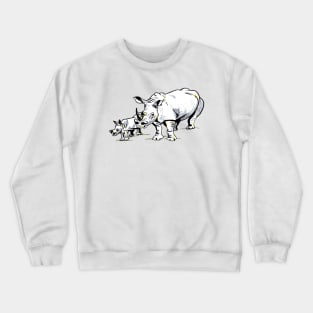 Rhinos I knows whats above your nose! Crewneck Sweatshirt